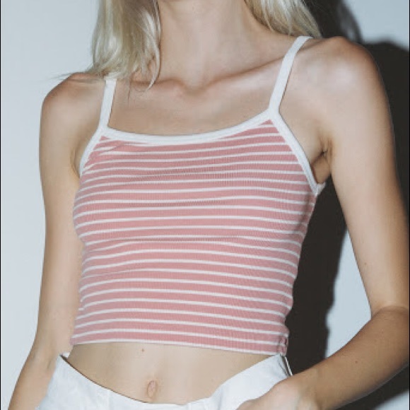 Brandy Melville | Tops | Brandy Melville Striped Pink Tank Top | Poshmark